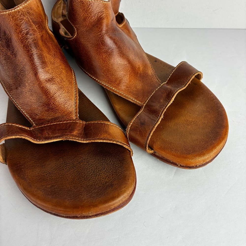 Bed Stu Women's Open-Toe Leather Sandal in Distressed Tan - Picture 4 of 10
